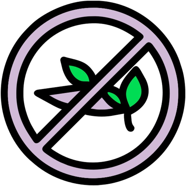 Vector prohibited vegetation icon