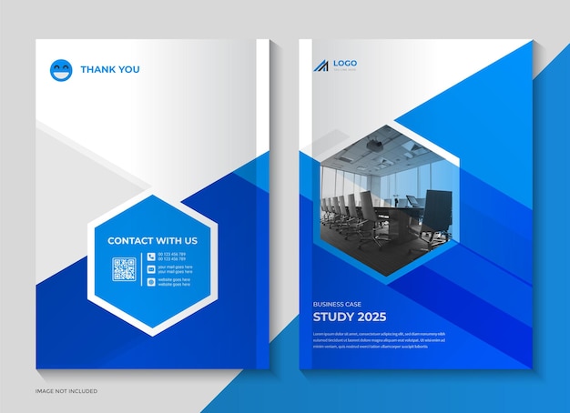 Project case study cover brochure cover or annual report and company profile cover or booklet cover