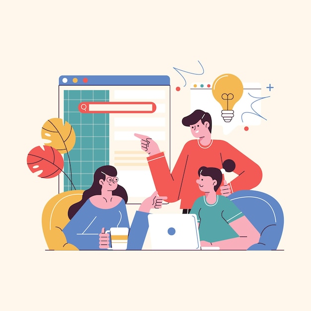 Project Discussion Startup Illustration