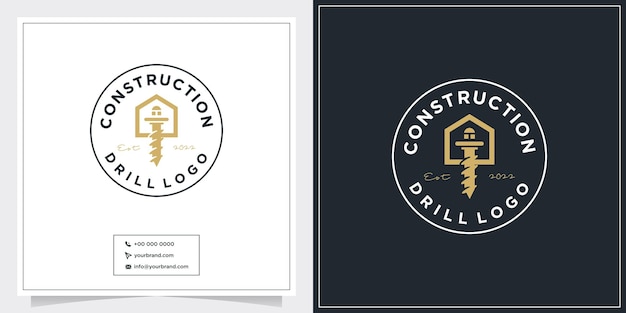 Project drilling tools logo design inspiration