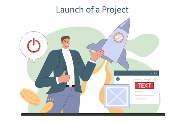 Project launch Business start up development Project planning and presentation