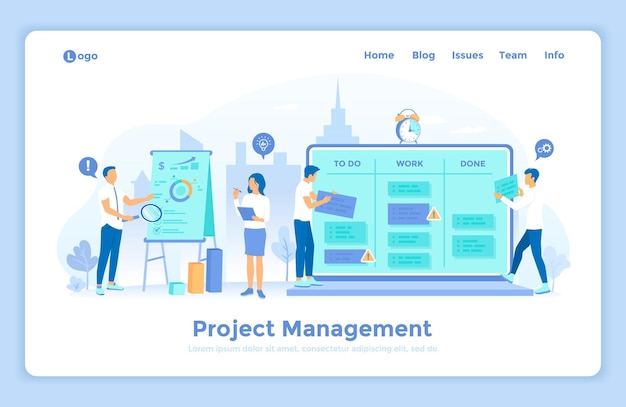 Project Management Application Service for corporate managing Team control Manager work Business