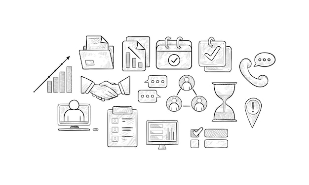 project management handdrawn collection