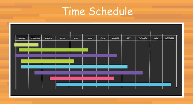 Vector project timeline schedule