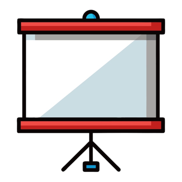 Vector projection screen clipart vector art and illustration