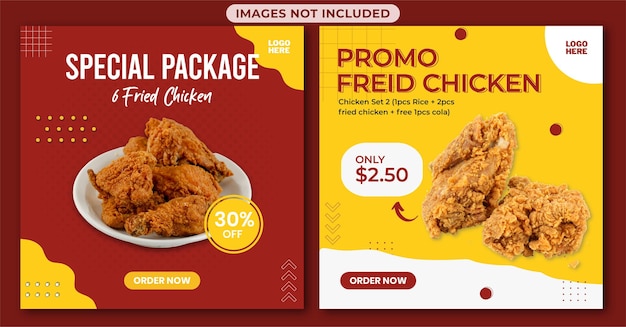 Promo Fried Chicken Social Media Post or Flyer