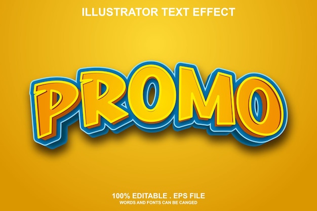 promo text effect editable