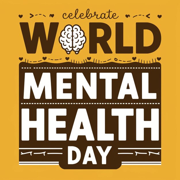 Vector promoting world mental health day