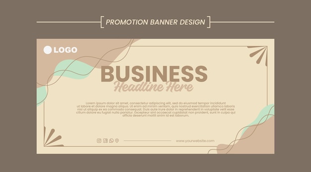 PROMOTION BANNER FOR GENERAL BUSINESS WITH EARTH TONE COLOR