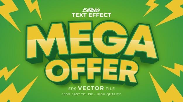 Promotion cartoon typography premium editable text effect