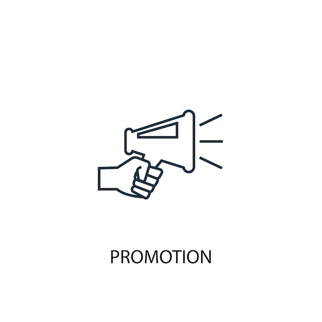 Promotion concept line icon. Simple element illustration. Promotion concept outline symbol design. Can be used for web and mobile UI/UX