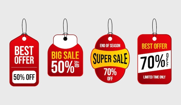 Promotion sale labels best offers