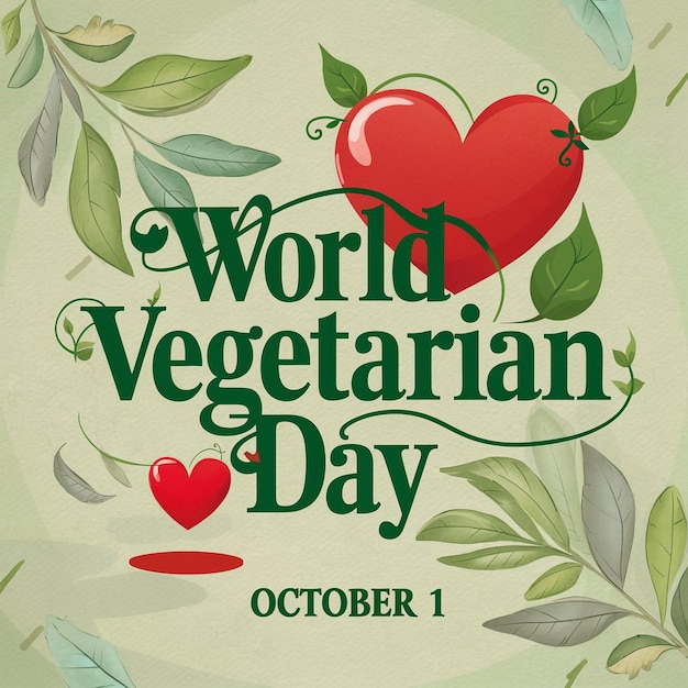 Vector promotional graphic for world vegetarian day