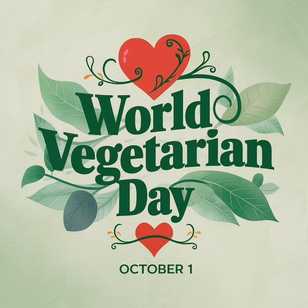 Vector promotional graphic for world vegetarian day