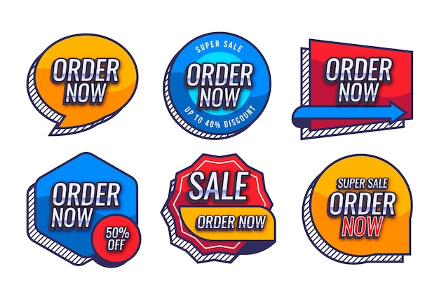 Promotional order now labels collection