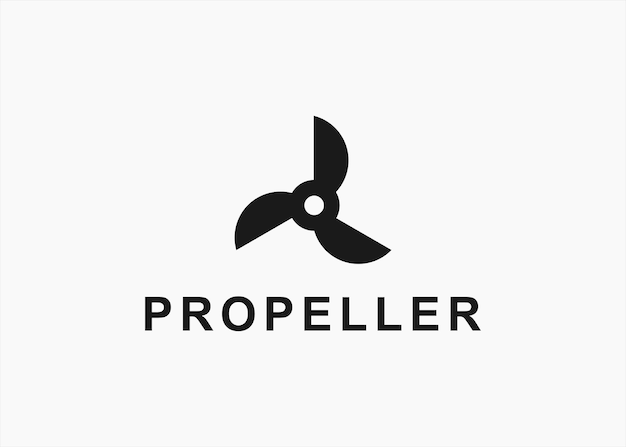 propeller logo design vector silhouette illustration