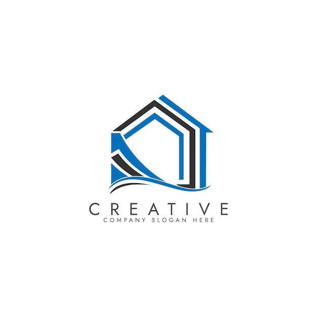 Property and Construction Home Logo design for business corporate sign Vector