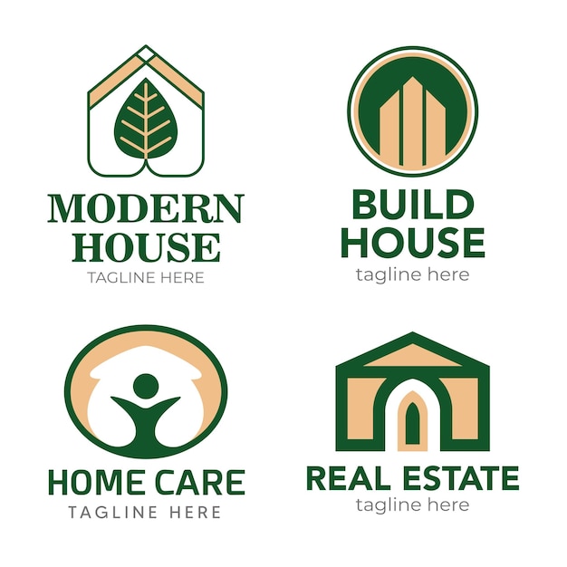 property logo company in flat design style