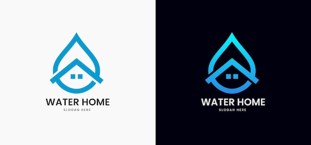 Property water Home water logo symbol icon design Vector illustration