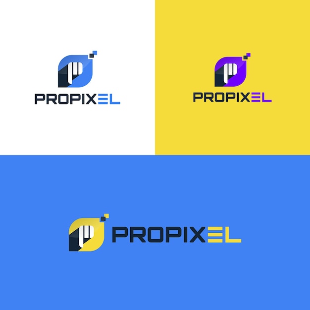 Propixel logo design - P letter logo