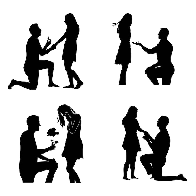 Proposal Black Silhouette Vector ArtEPS Vector File