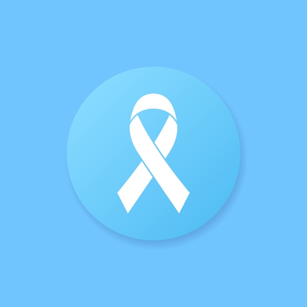 Prostate Cancer Blue Awareness Ribbon Background