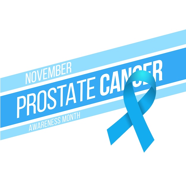 Prostate Cancer Blue Awareness Ribbon Background