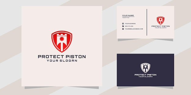 Protect piston logo template