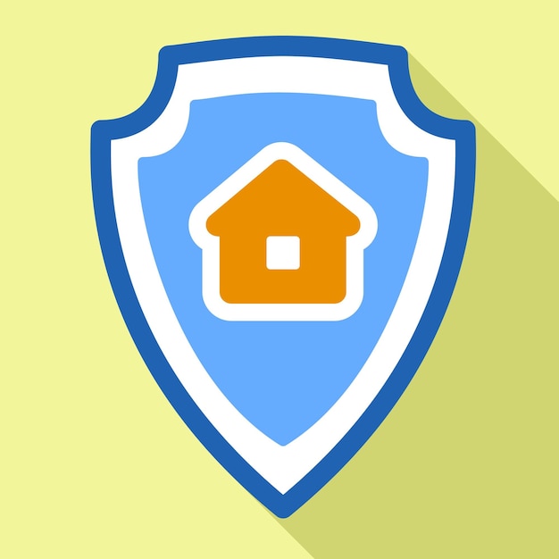 Protected house icon Flat illustration of protected house vector icon for web design