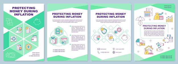 Protecting money during inflation brochure template