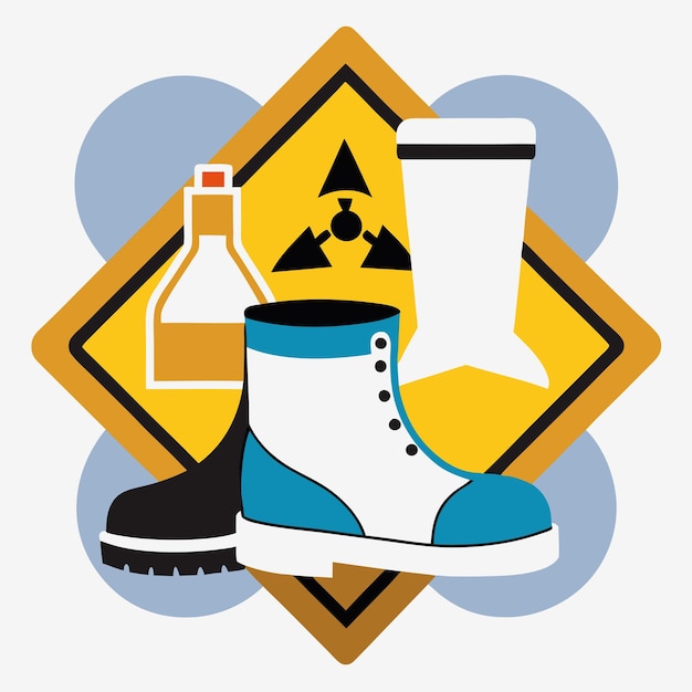 Vector protection chemical boot vector design safety footwear