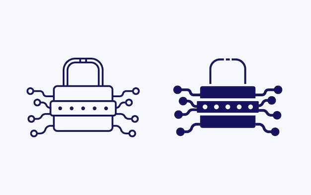 Protection password lock illustration icon