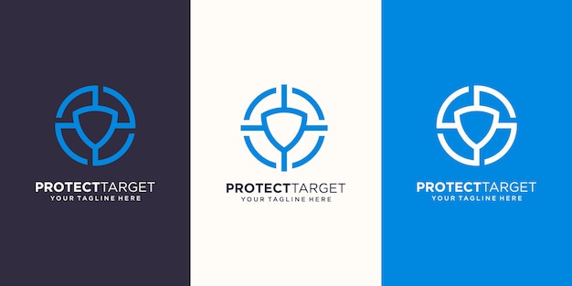 Protection target Logo designs Template