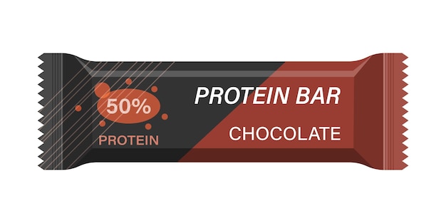 Protein bar icon in flat style Fitness dessert vector illustration on isolated background Energy nutrient sign business concept