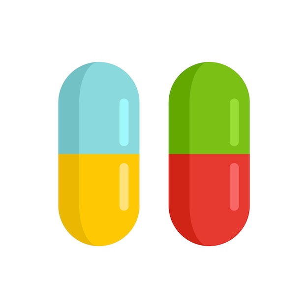 Protein capsule icon Flat illustration of protein capsule vector icon for web design