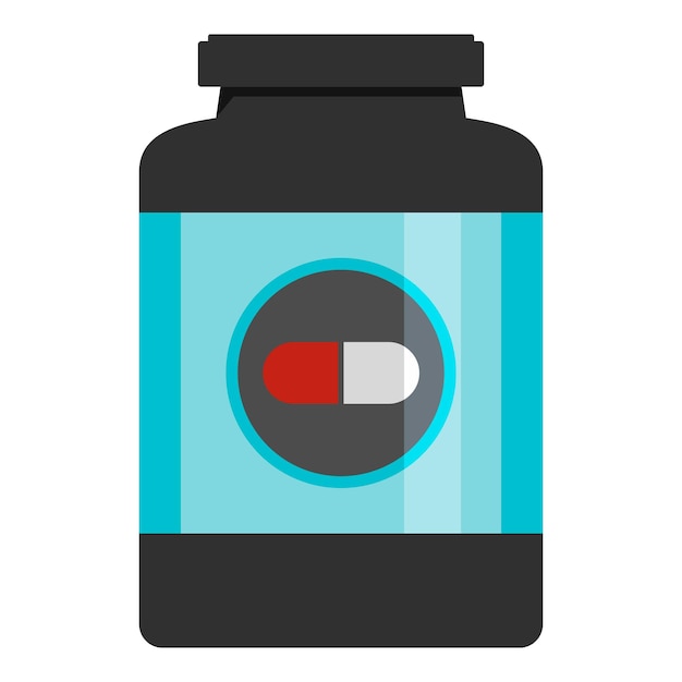 Protein capsules icon Flat illustration of protein capsules vector icon for web