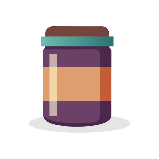 Protein powder isolated flat vector illustration