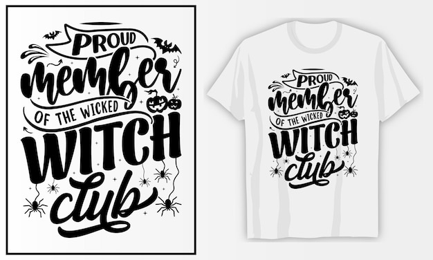 Proud member of the wicked witch club Halloween SVG T shirt design