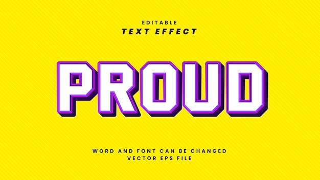 Proud text effect