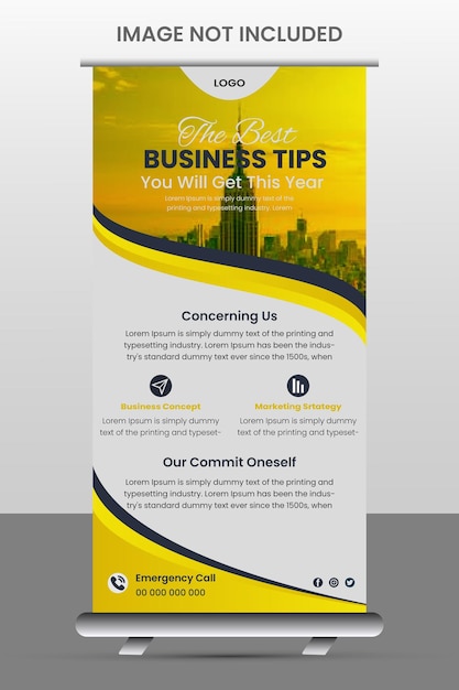 PSD minimal abstract corporate rollup banner template