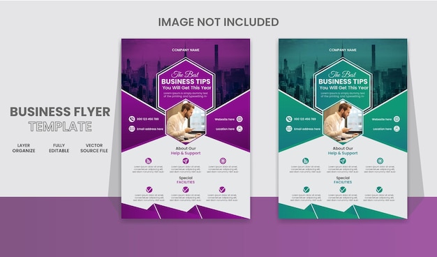 PSD modern and creative corporate business marketing agency multipurpose concept flyer templ