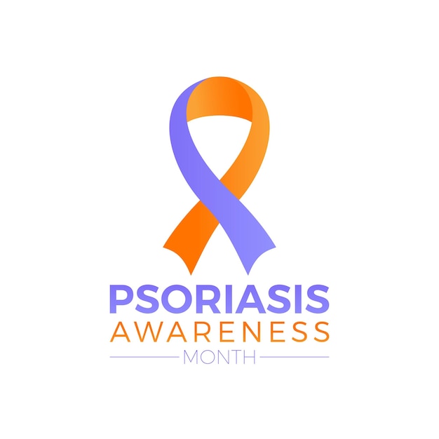 Psoriasis awareness month National psoriasis awareness month of august Vector template for banner greeting card poster with background Vector illustration