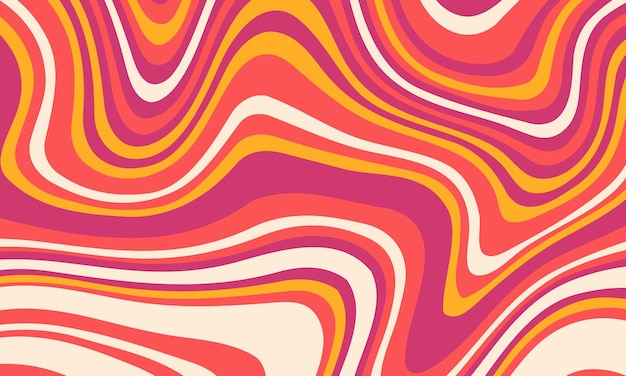 Psychedelic groovy background. Colorful abstract background. Vector illustration.