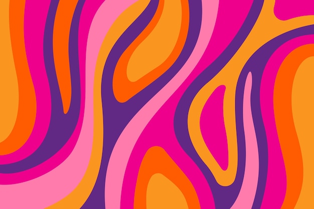 Psychedelic groovy background