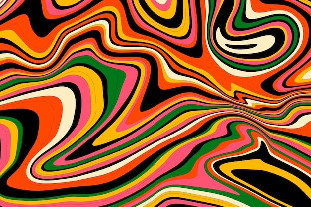 Psychedelic groovy background