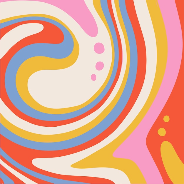 Psychedelic retro background with fluid shapes and drops s hippie wallpaper design trippy glitchy b