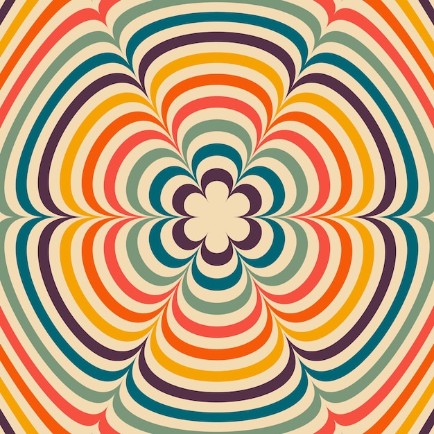 Psychedelic retro groove background