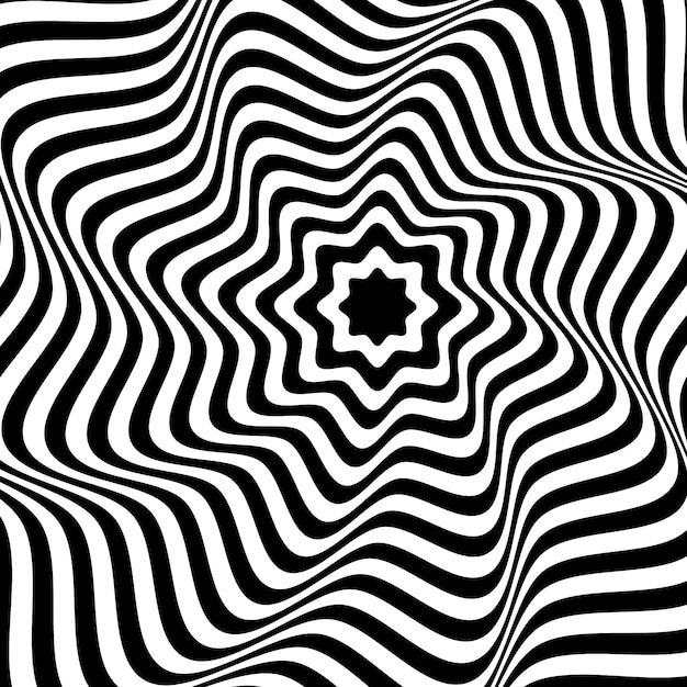 Psychedelic star optical illusion background