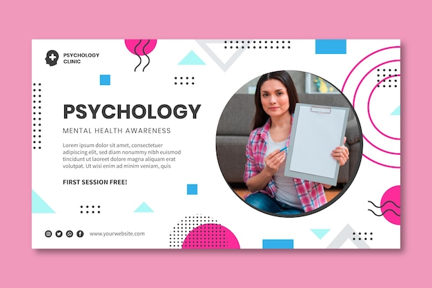 Psychology banner template