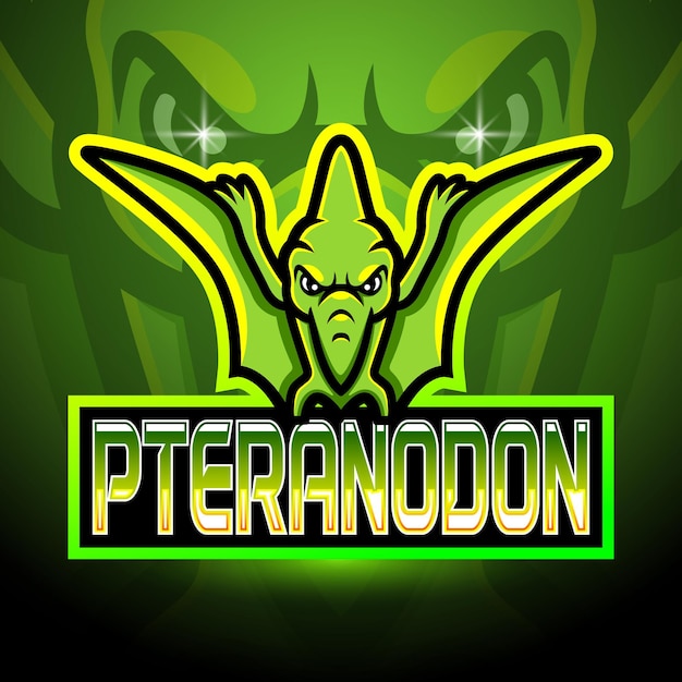 Pteranodon esport logo mascot design